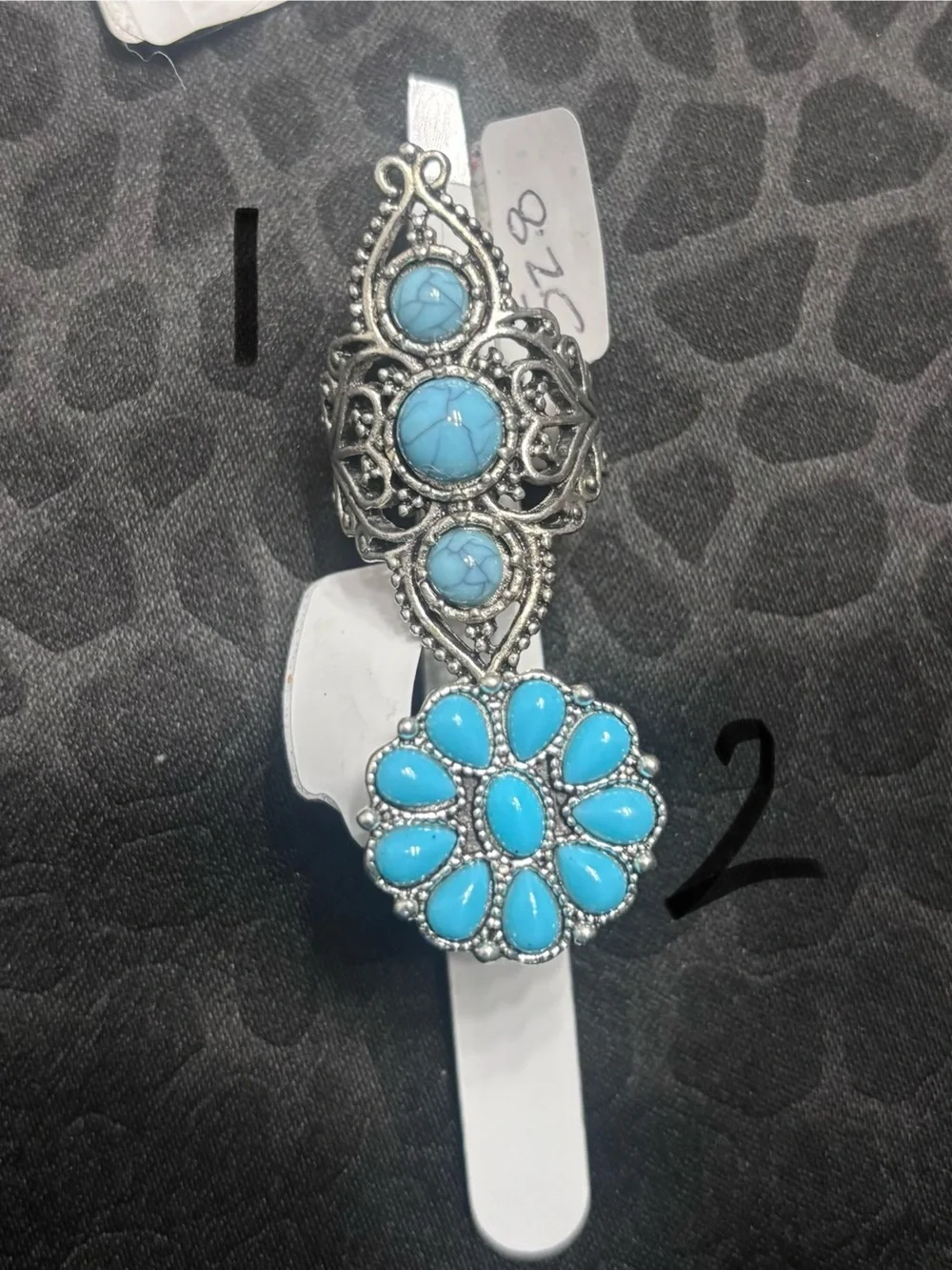 Vintage-Style Turquoise Silver rings